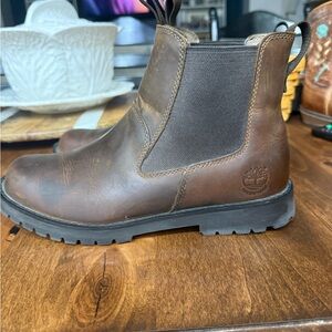 Timberland Men's Leather Brown Ankle Boots